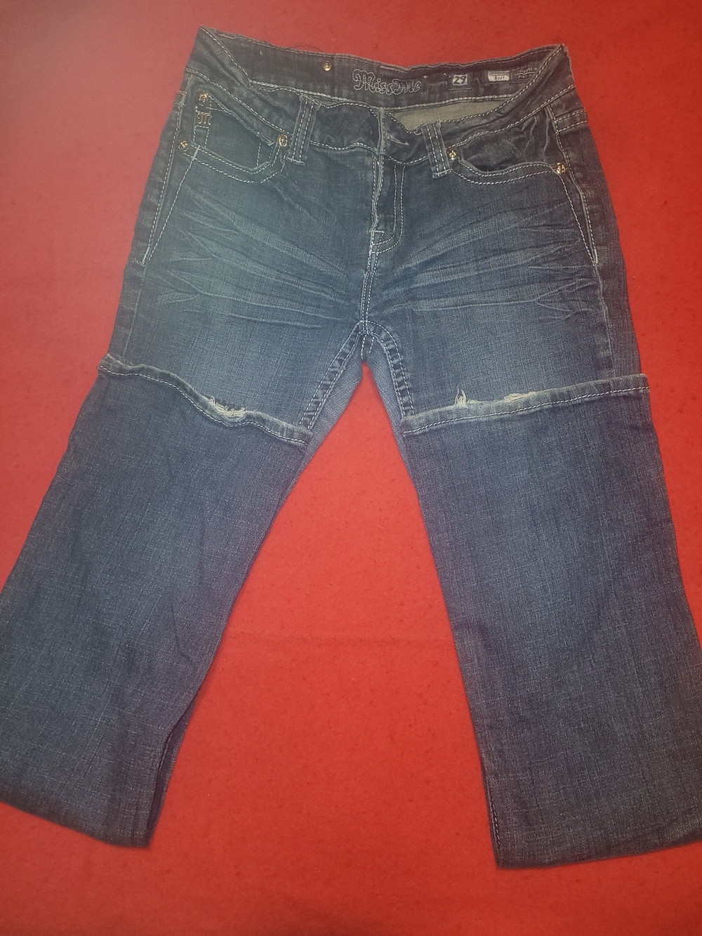 Miss Me  Dark Blue Denim Jeans - Casual Straight Fit